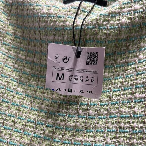 Zara Chic Green Tweed Skirt - Picture 5 of 5